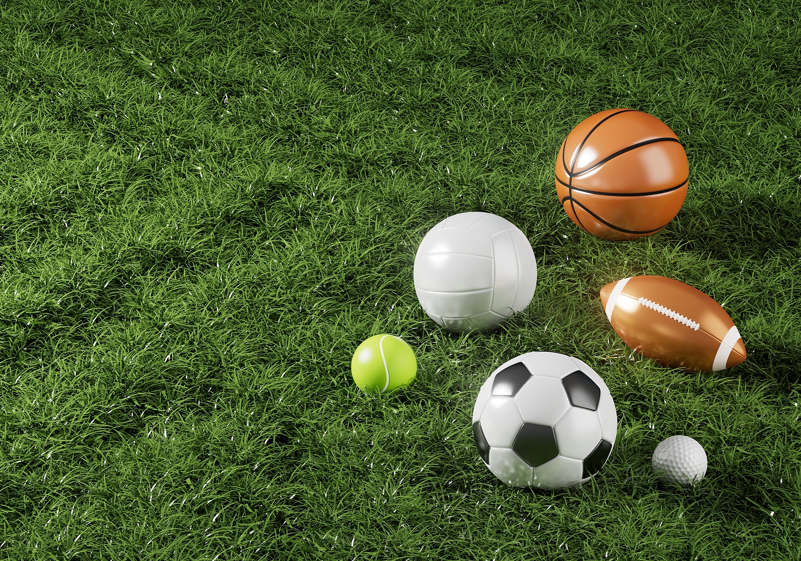 Football Balls Object, Sport Ball Design, Football Element Conce